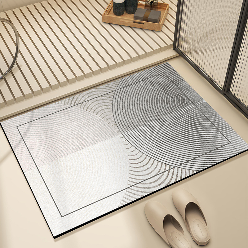 Alfombra de baño de lujo ligera de alta calidad, puerta de baño absorbente de agua resistente al desgaste antideslizante alfombra de barro de diatomas doméstica