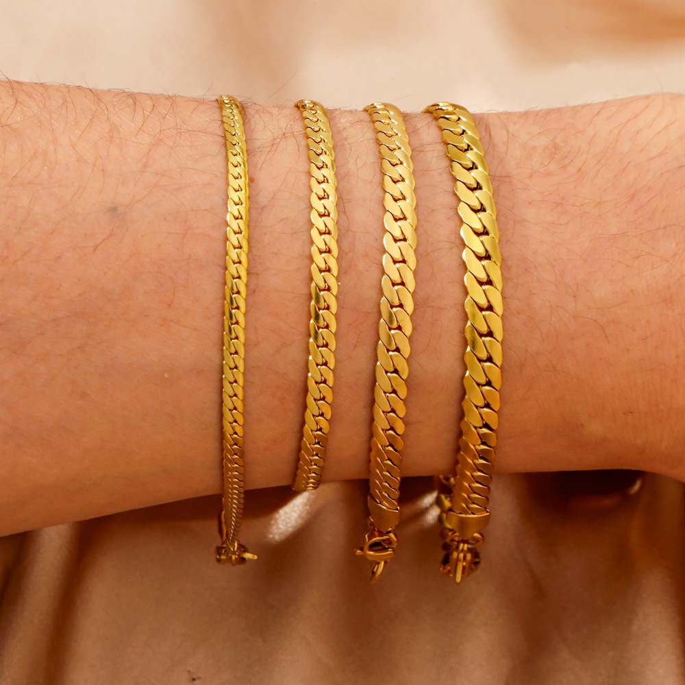 Casual Geometric 304 Stainless Steel Plating Men's Chain Bracelet Men's Chain Bracelets display picture 7