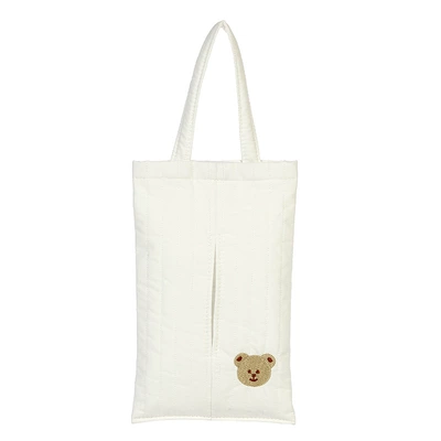 embroidered bear car chair | Car tissue box/set