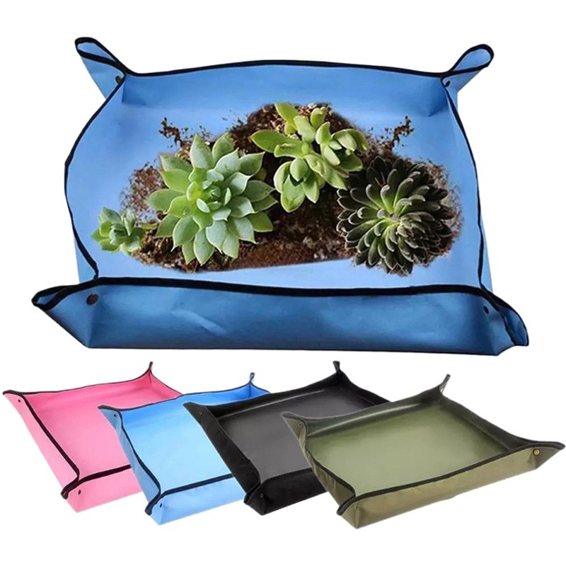 Estera de jardinería negra transfronteriza engrosada maceta impermeable estera de cría suculenta plantación de suelo cambiante cuenca estera de suelo a prueba de fugas