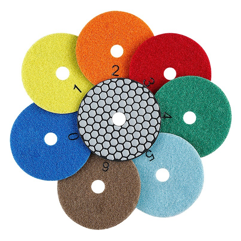 Disco de pulido en seco de piedra, disco de pulido de mármol, disco de pulido en seco de diamante de granito, disco de pulido de amoladora de esquina de recorte de azulejos de cerámica