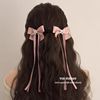 Fuchsia hairgrip with bow, ponytail for princess, hair accessory, 2023 collection