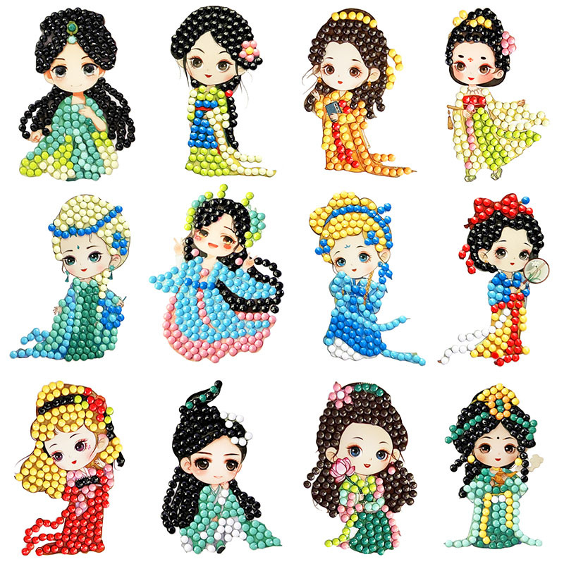 2026 nuevo 5D aleatoriamente pegatinas de diamante artesanía infantil DIY pegatinas decorativas pegatinas de refrigerador personalizados