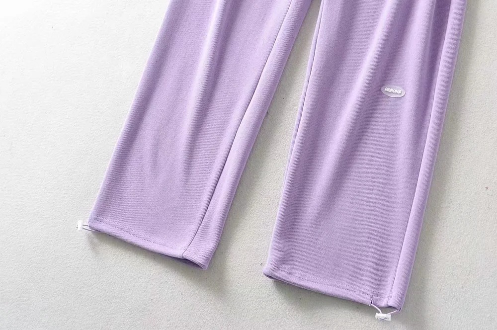 High waist wide leg sports pants  NSAC28197