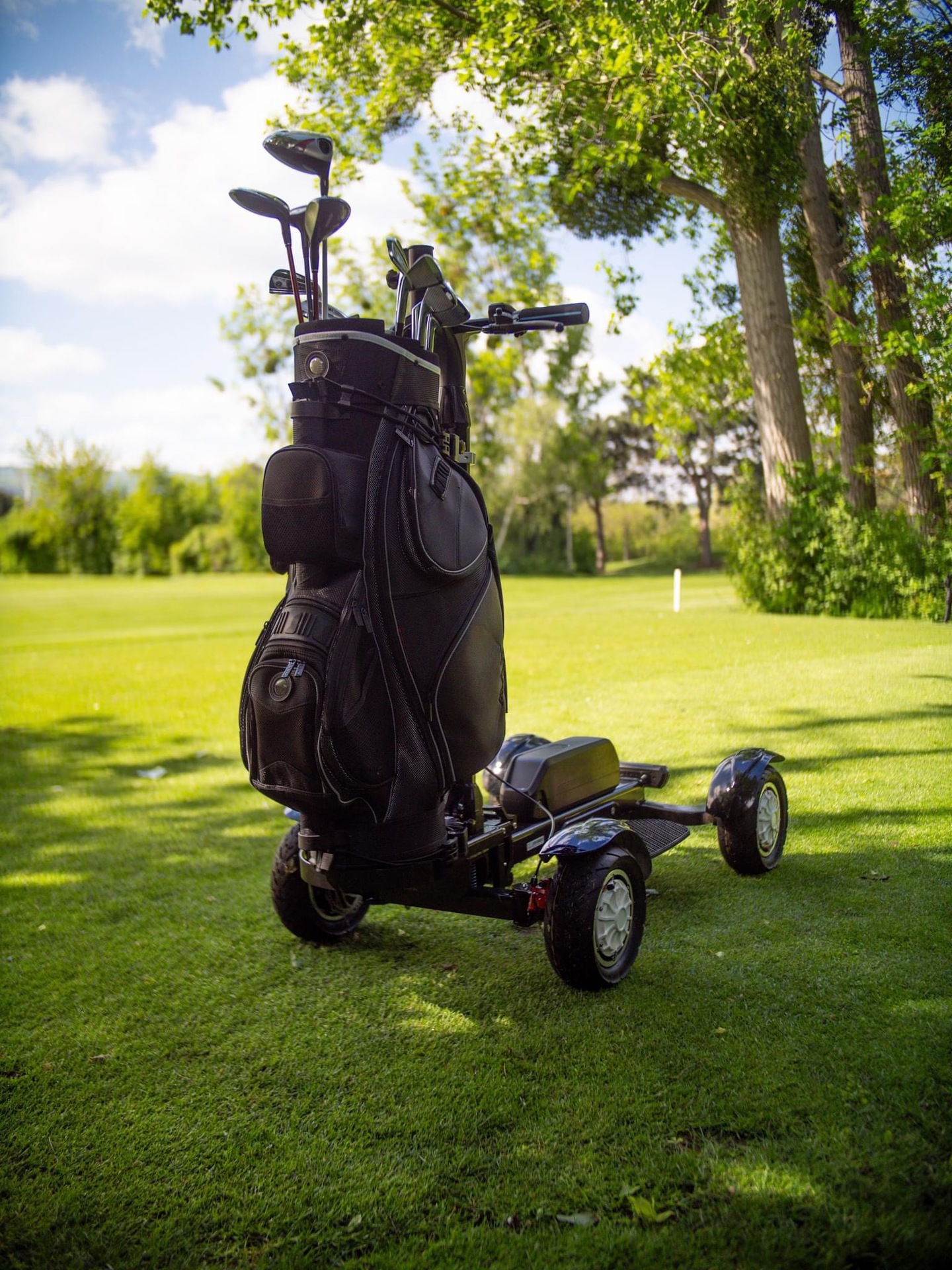Retuol Four-Wheel Electric Golf Cart Scooter Foldableable and Detachable for 18 Holes Drop Shipping