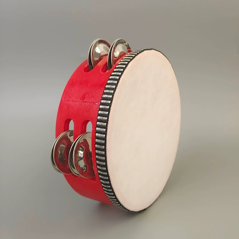 Red beanbag, tambourine for kindergarten, drum, percussion instruments
