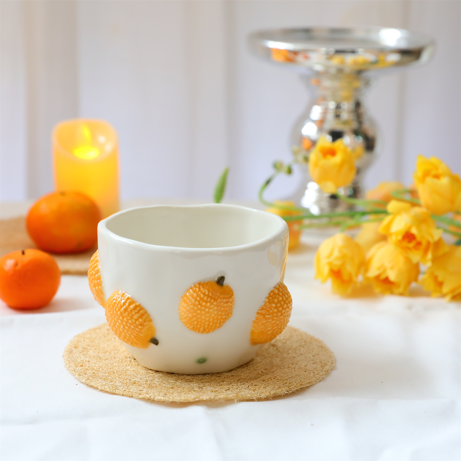 780g Weight Mug Kitchen and drinking utensils 1 Piece Quantity Banquet, Party Occasion ceramics Material Cherry Pattern Casual, Elegant, Cute Style Casual Elegant Cute Cherry Ceramics Mug 1 Piece 18