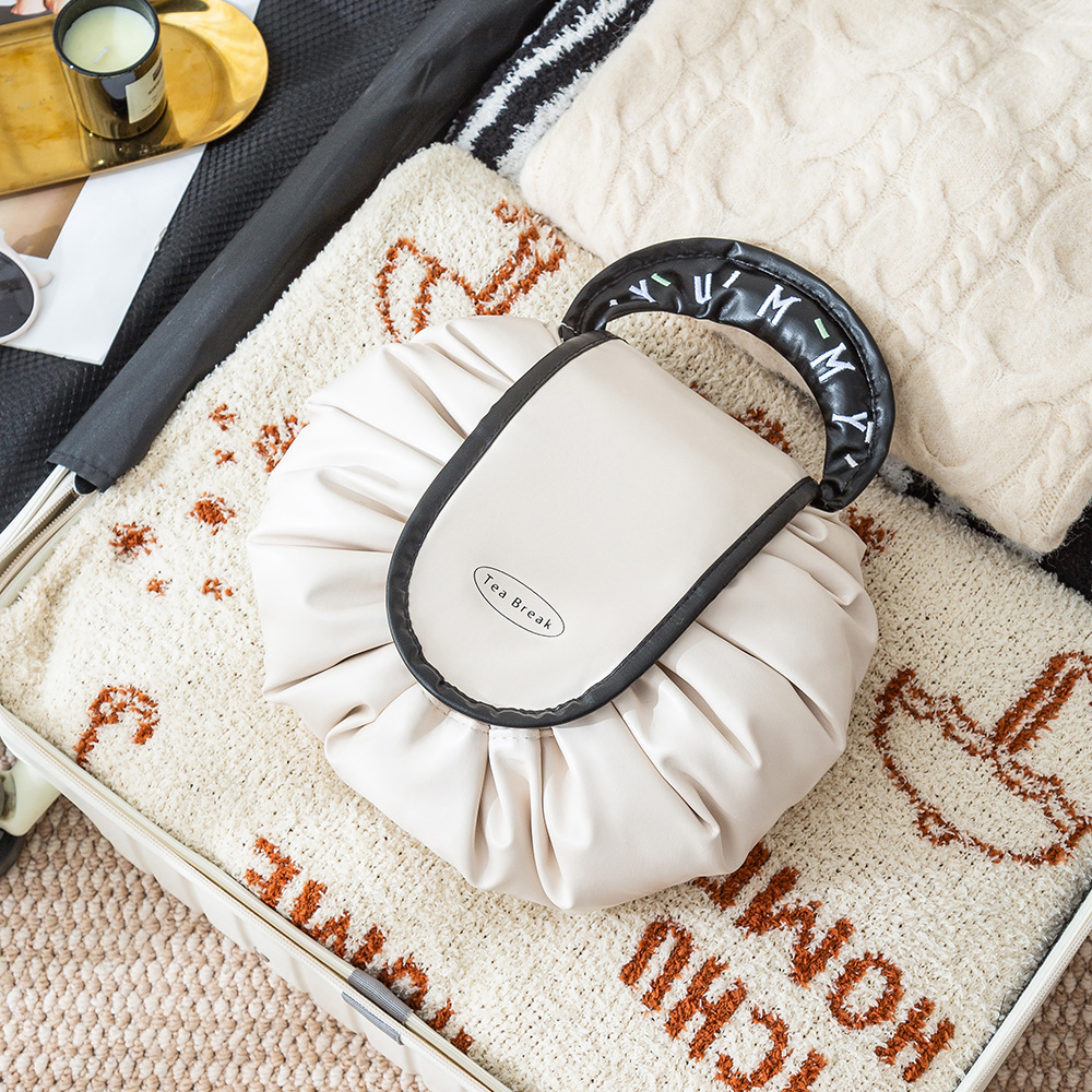 Bolsa de maquillaje de lujo ligera de alto nivel, bolsa de lavado de la mujer, bolsa de mano de gran capacidad, almacenamiento portátil a prueba de agua