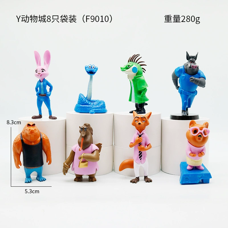 Трендовая серия Blind Box Зверополис 2 Мультфильм Аниме кукла Фигура лиса заяц тигр украшение игрушка