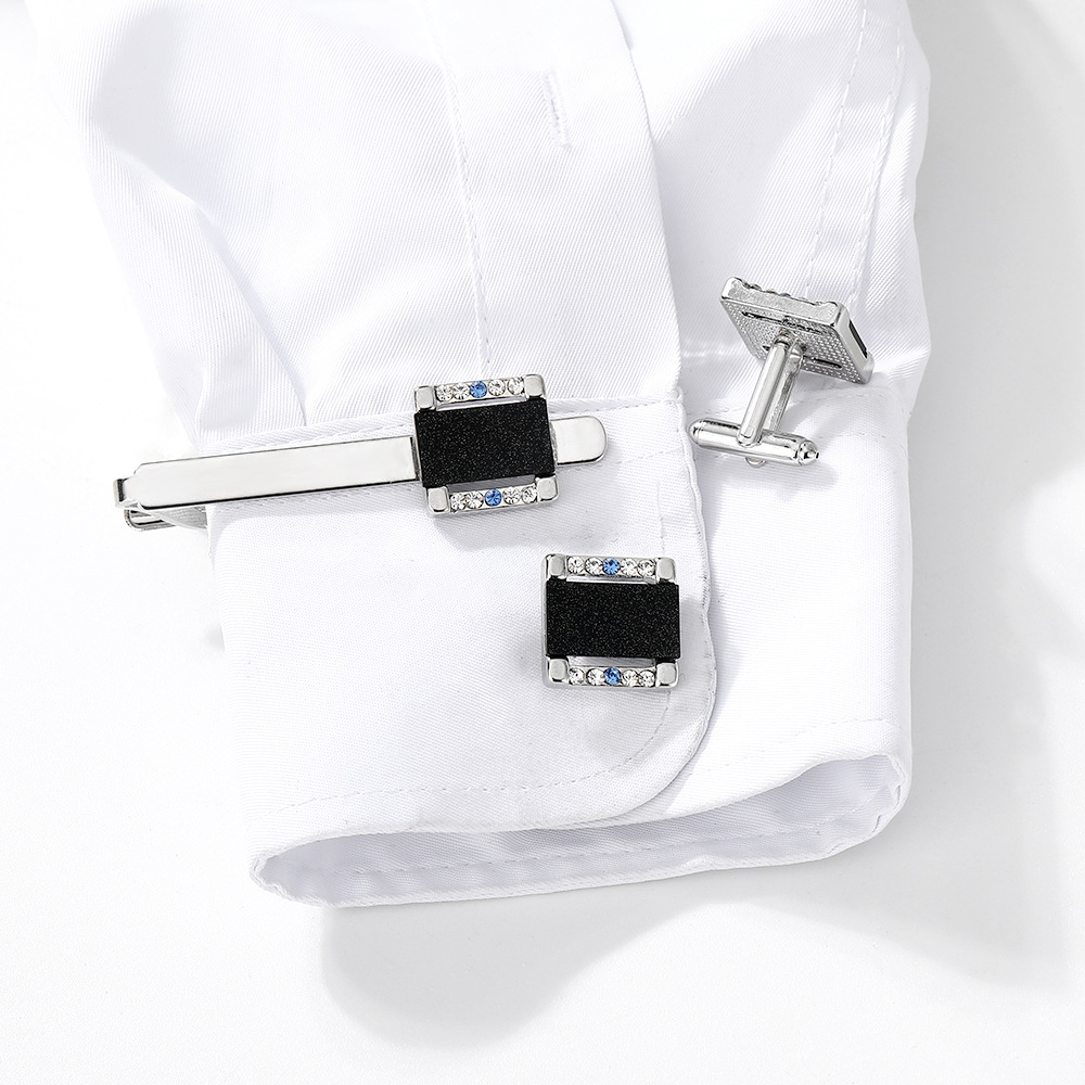 fashion starry sky geometric cufflinks for men and women business French shirt cuff nails tie clips suit accessories_voghion.com