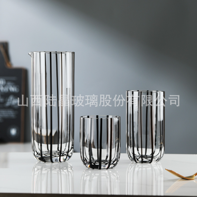 Serie de tazas de jugo de filamento creativo simple ins tazas de jugo domésticas tazas de agua de gran capacidad tazas de vidrio de bebida de jugo