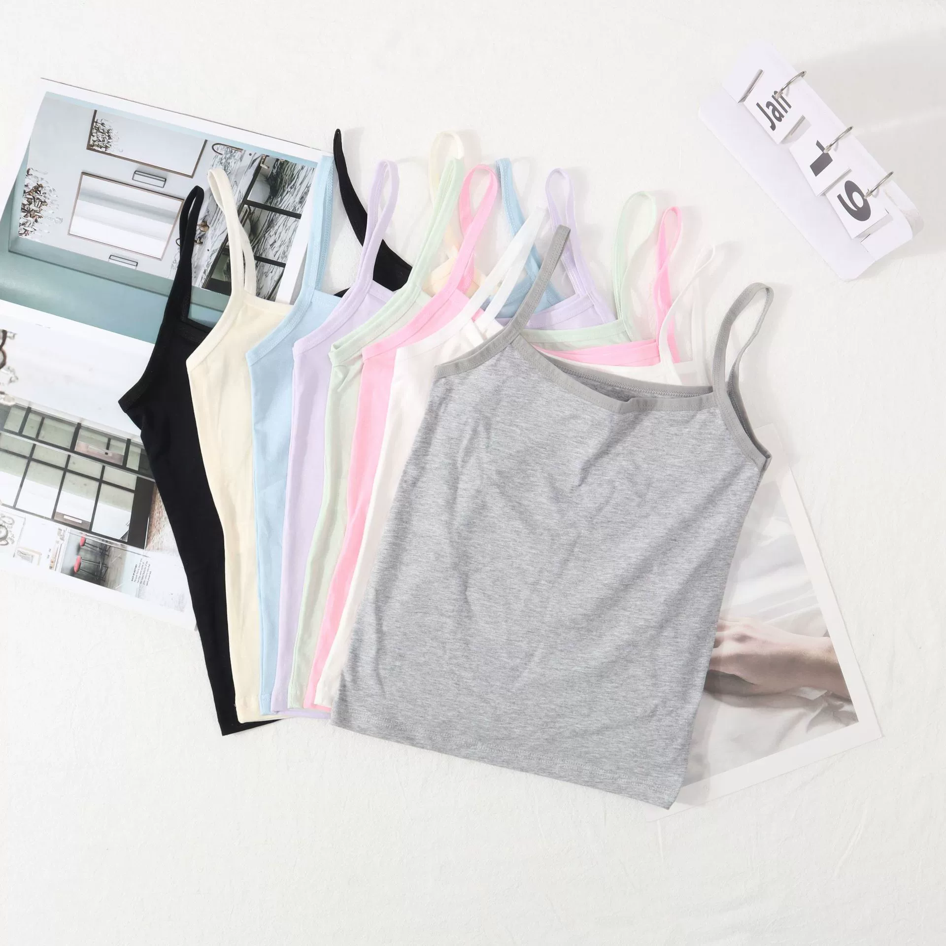 Vest, wireless bra, protective underware for elementary school students, shockproof bra top