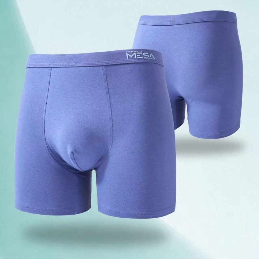 Four Seasons Modal Men's Underwear Category 7A Extended Mid-Waist Boxer Briefs Sports Large Size Anti-Wear Leg Boxer Briefs