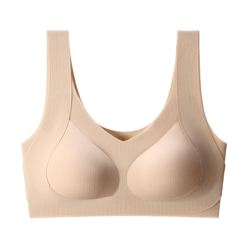 Ropa interior de copa fija integrada que no deja marcas sujetador estilo chaleco para mujer