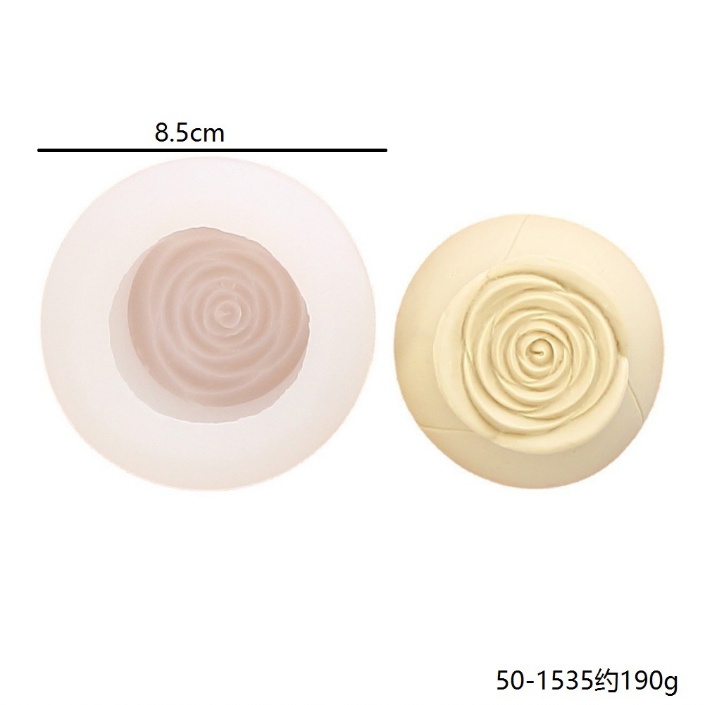 Molde de silicona para velas perfumadas con forma de rosa tridimensional, helado, mousse, pastel, tulipán, girasol y peonía.