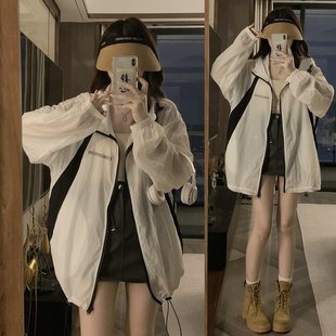 Sun Protection Clothing 2024 Summer New American Retro Design Quick-Drying Breathable Student Thin Jacket for Women