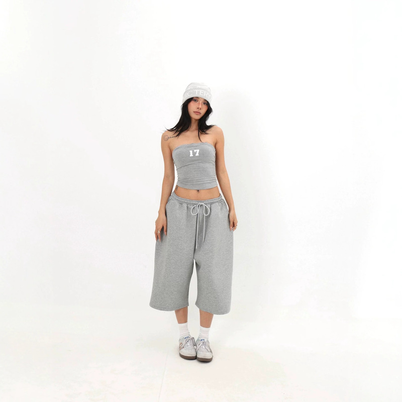 Casual and Relaxed Style Basic Versatile Loose-Fitting Cropped Pants, Casual Shorts, Women's Drawstring Sweatpants, Walking Casual Pants Casual and Relaxed Style Basic Versatile Loose-Fitting Cropped Pants, Casual Shorts, Women's Drawstring Sweatpants, Walking Casual Pants
