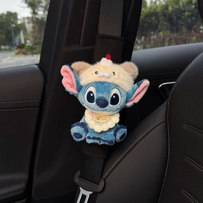 car decorations, plush dolls with — Seat belt shoulder pad