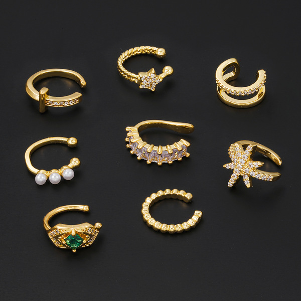 Geometric small design earrings from pearl
