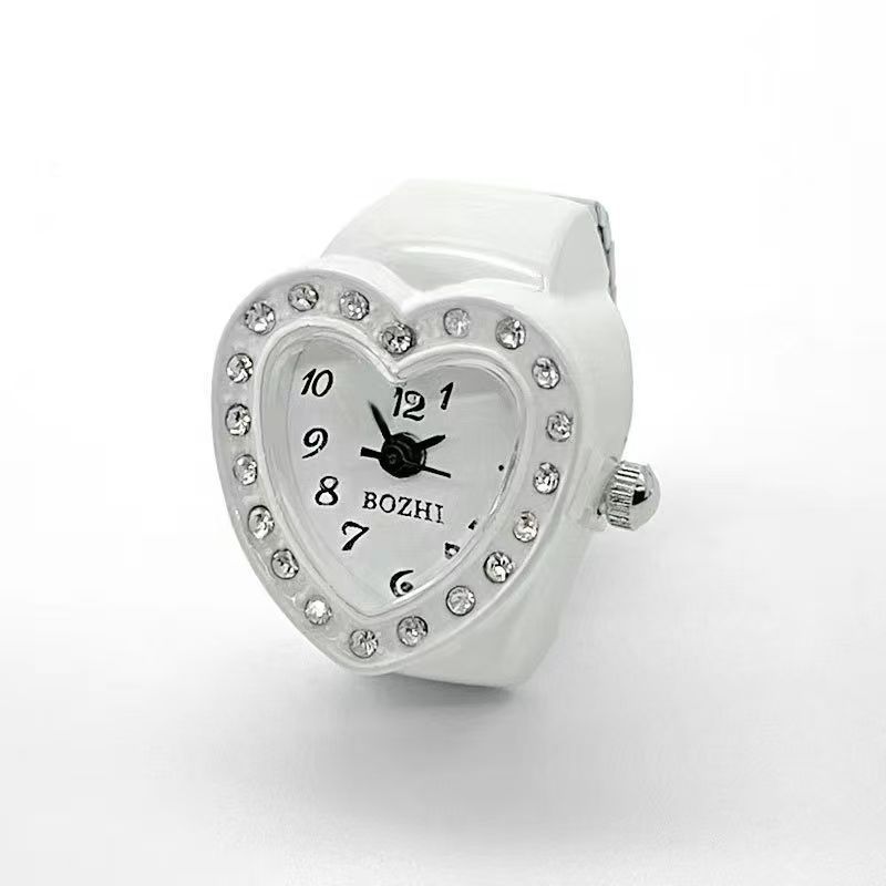 All Seasons Season Classic Style Round Square Heart Shape One Piece Buckle Quartz Watch Rings