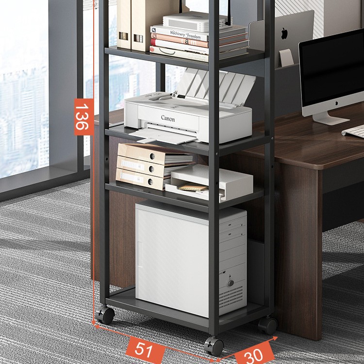 Estante de impresora de oficina, soporte móvil de piso, gabinete de almacenamiento, estante de host de computadora, soporte de chasis