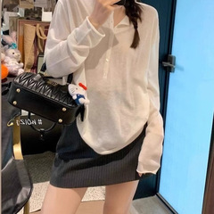 / 韩版纯色款防晒拼接恤休闲设计感减显瘦
