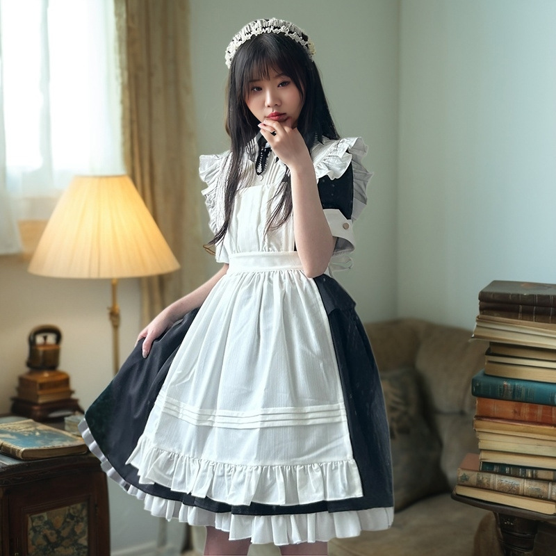 Lolita可爱围裙萌系洛丽塔少女动漫COS女仆装Cosplay日系围裙