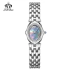 FL912 steel belt silver shell gray blue face female