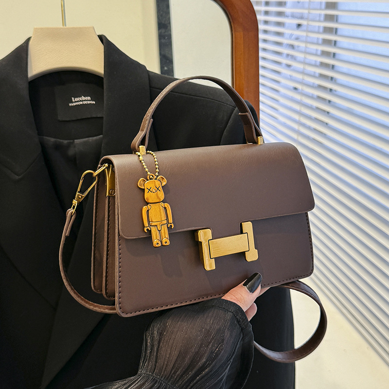 Bolso nuevo estilo de moda estilo coreano bolso casuales de color sólido textura versátil bolso de hombro portátil