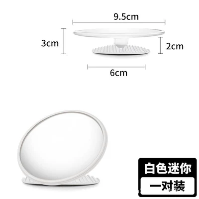Large Truck Bus Car Blind Spot Auxiliary Rearview Mirror with Convex High-definition Wide-angle Reversing Small Round Mirror Reflector (Large field of view rear view auxiliary mirror) - mini-95cm-white-pair