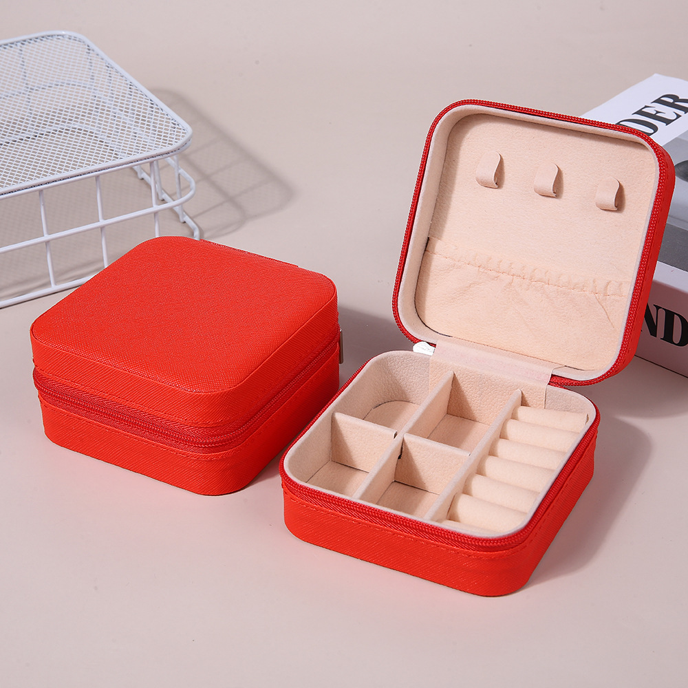 Caja de joyería portátil caja de regalo caja de joyería caja de embalaje pendientes collar anillo joyería caja de joyería