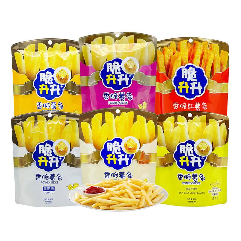 Satisfying French Fries Snack, Fragrant Snack, Internet-Famous Leisure Food, Butter Puffed Snack, 40g, Christmas