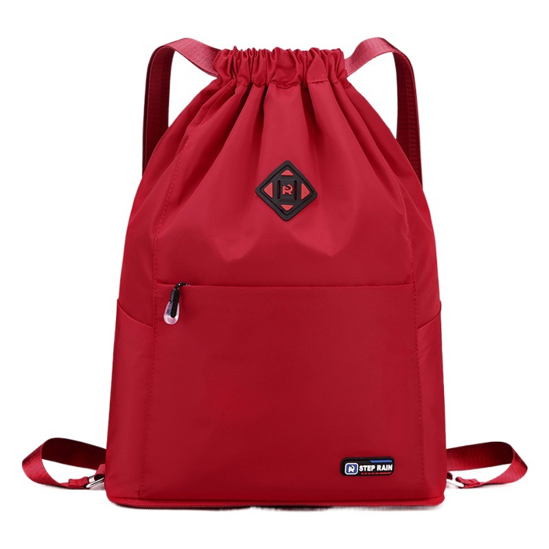Women's drawstring bag women's simple casual backpack short-distance travel sundries storage bag drawstring backpack factory wholesale