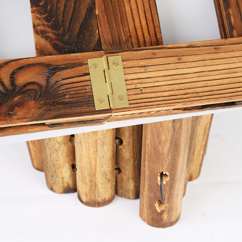 Carbonizado anti-corrosión partición de jardín valla de madera valla de jardín cerca del suelo del jardín Jardinería Paisaje ronda pila de madera