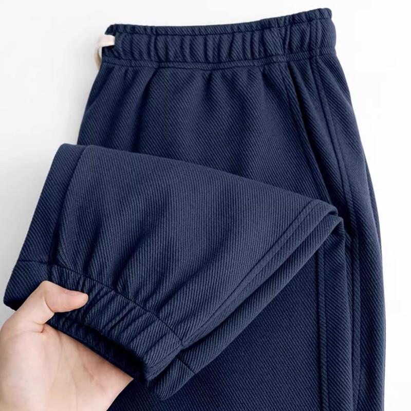 Navy Blue Jogger Sweatpants Spring and Autumn Men's Heavy Straight-Leg Sports Pants Loose Casual Pants Versatile Drawstring Elastic Pants Navy Blue Jogger Sweatpants Spring and Autumn Men's Heavy Straight-Leg Sports Pants Loose Casual Pants Versatile Drawstring Elastic Pants