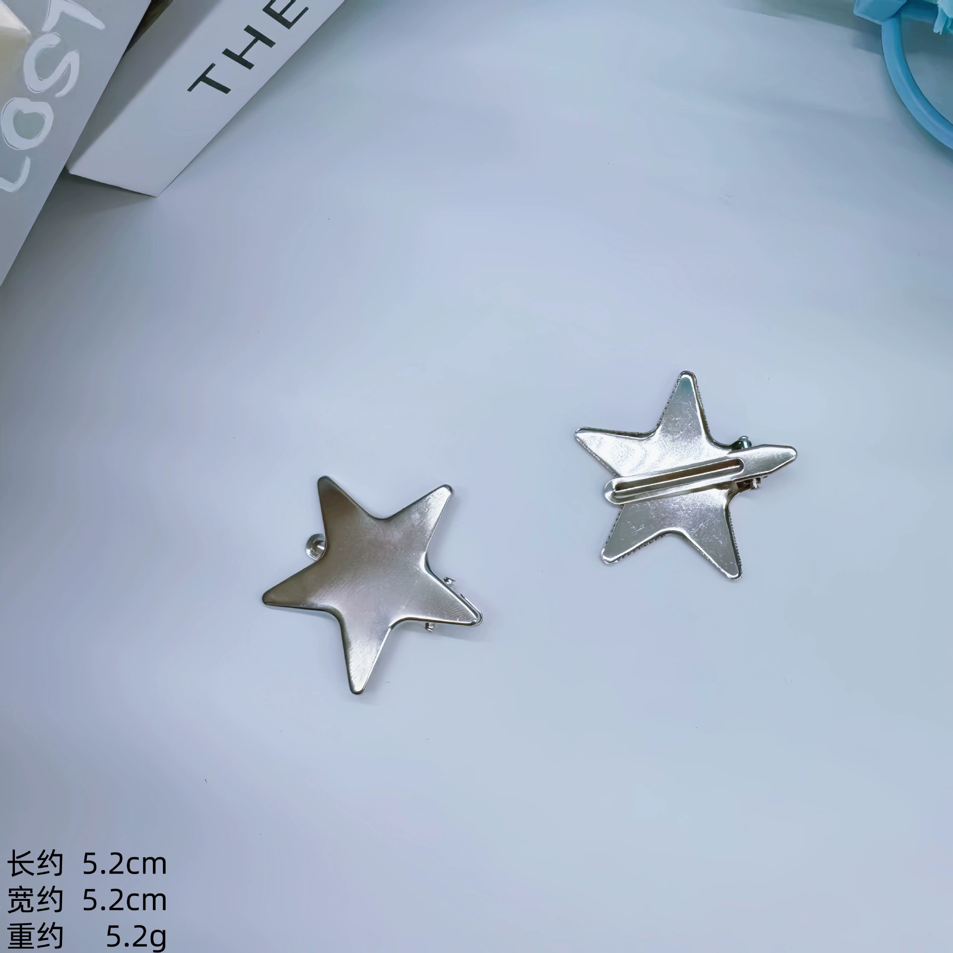 Серебристо-белые заколки для волос (6 см), металлические зажимы для DIY, assorted формы