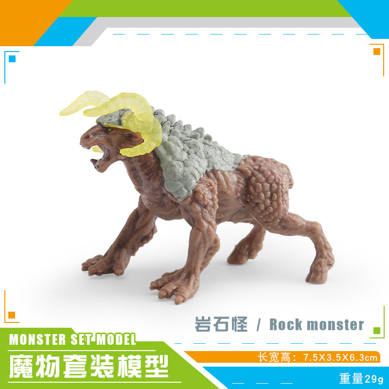 Simulación transfronteriza mitología occidental modelo de bestia marino hombre de nieve de hielo espada diente tigre monstruo hombre lobo decoración juguetes