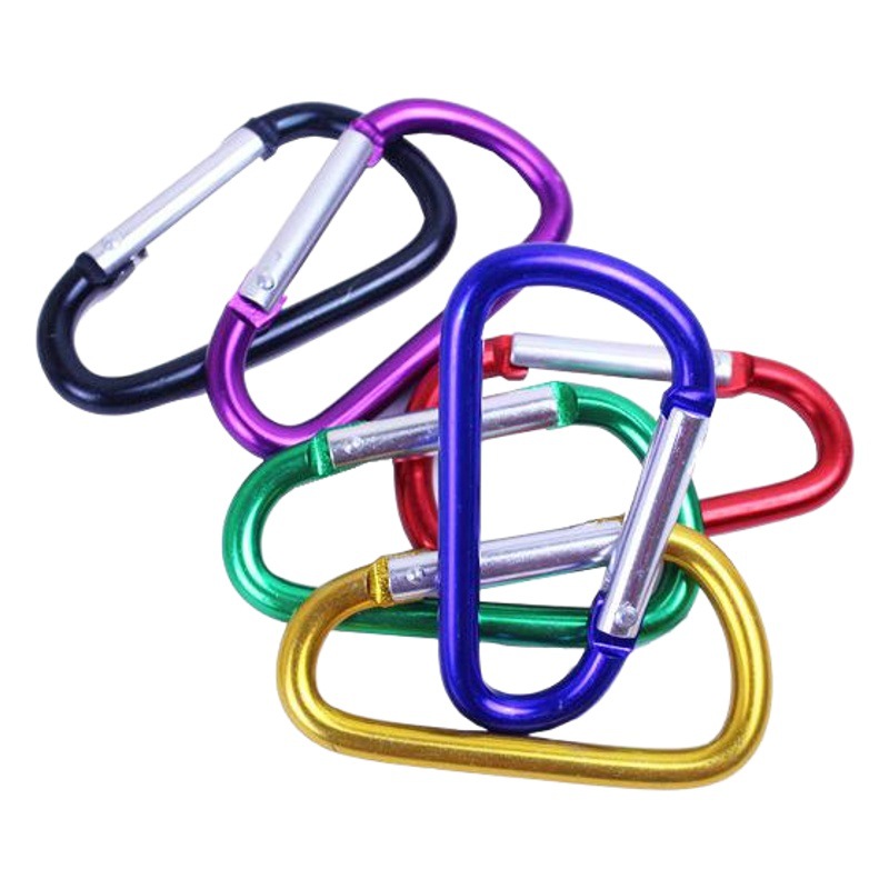 Fuente de la fábrica de alta calidad N ° 4 D tipo mosquetón de aleación de aluminio hebilla colgante al aire libre hebilla de botella de agua