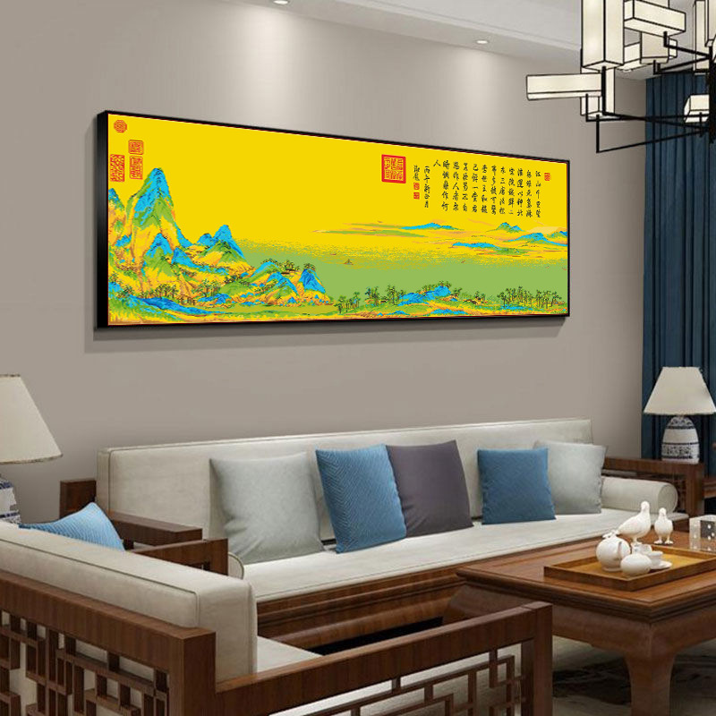 Genuino Mona Lisa Royal Cross Stitch Miles de millas de ríos y montañas