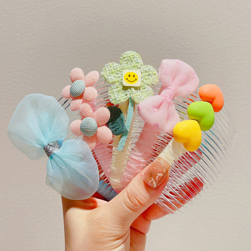 Summer new children's bangs broken hair artifact comb girl's forehead hairpin girl's headwear baby hair comb hairpin