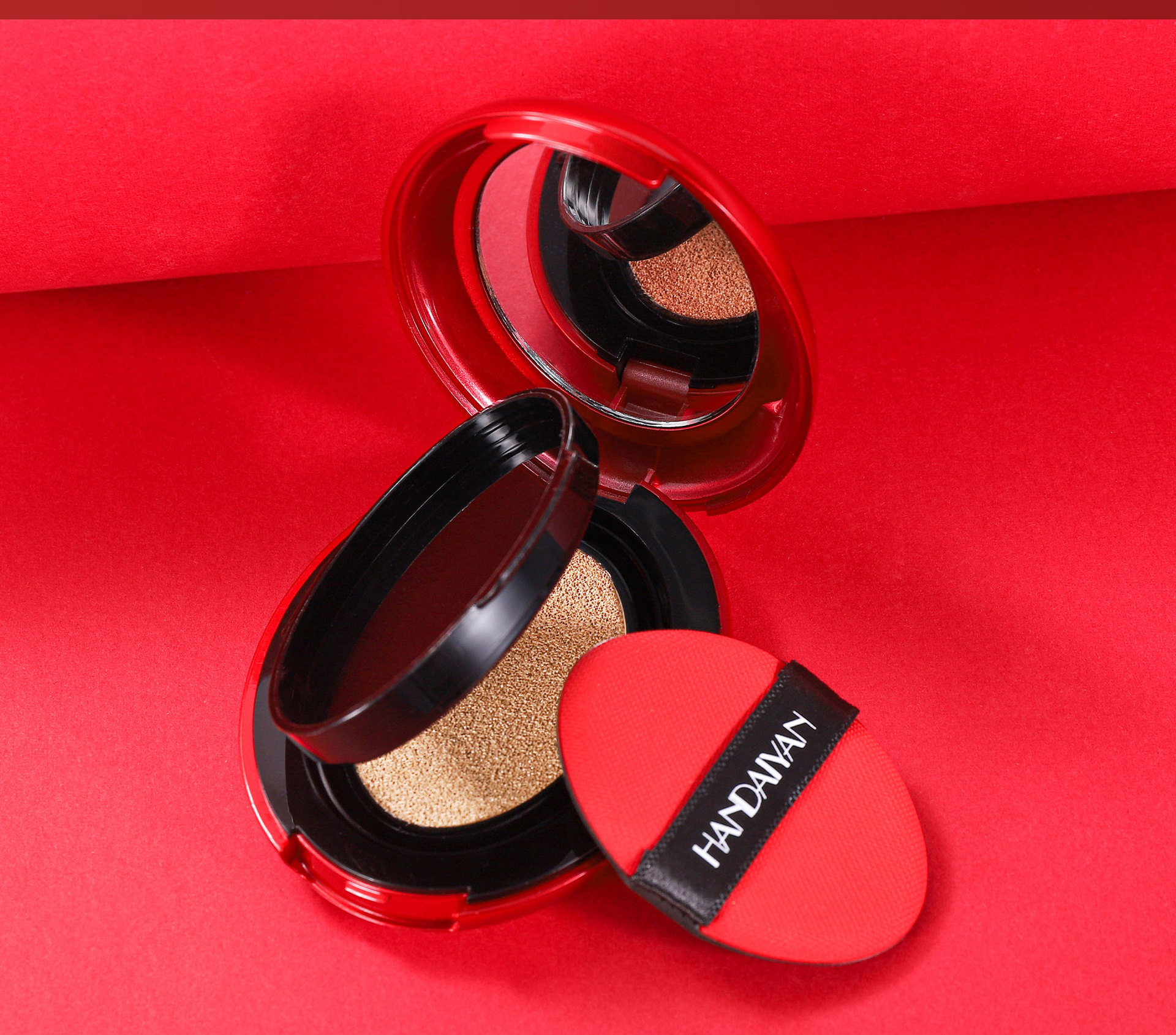 handaiyan 5-color oval red shell cushion Foundation, Clear and natural concealer and Contouring Cross-border Foundation undefined