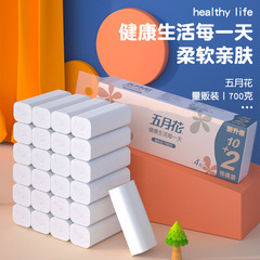 Mayflower roll paper 4 layers 12 rolls/household toilet paper toilet paper roll paper towel wholesale delivery