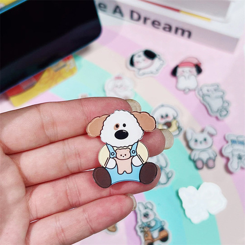 Sweet and Cute Cartoon Rabbit Acrylic Brooch Wholesale Puppy Badge Children’s Gift Girls Pendant Small Ornaments