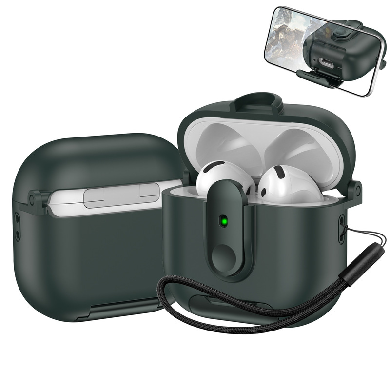 Airpods 4 ヘッドフォンケース Airpods Pro2 保護ケース一体型スタンドヘッドフォンケース 2/3 ユニバーサルに適しています。|undefined