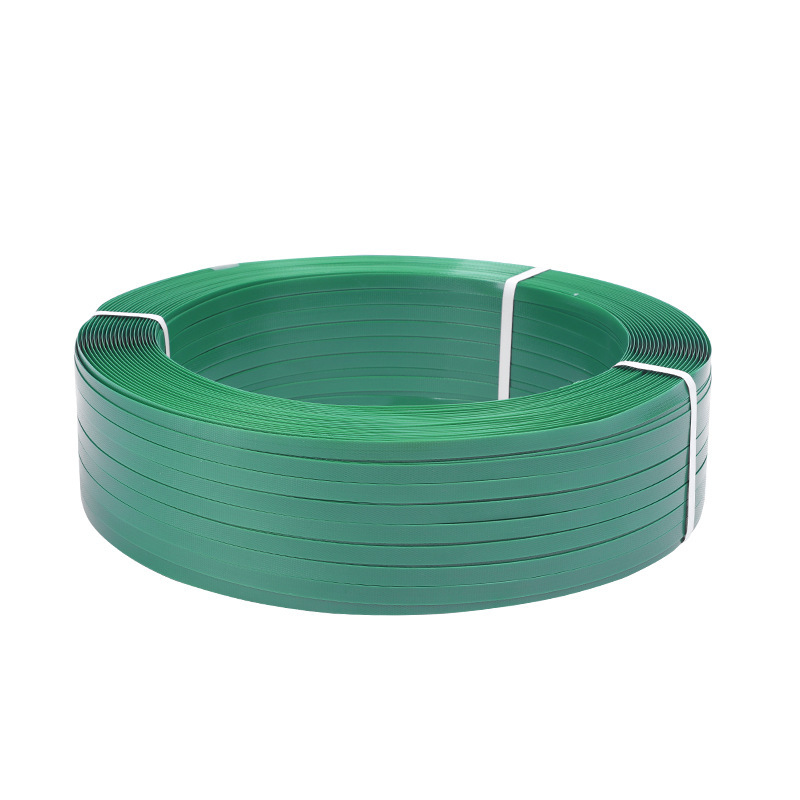 Correa de embalaje de acero plástico para mascotas correa de embalaje de acero plástico verde correa de embalaje de acero plástico para mascotas correa de embalaje de fusión en caliente al por mayor