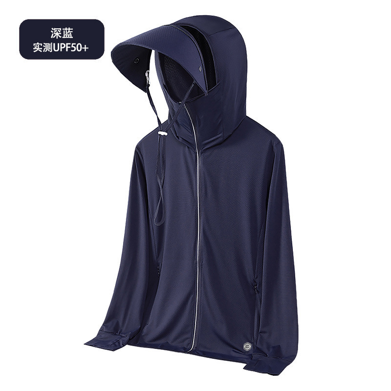 Ropa de protección solar para hombres y mujeres de verano hielo ligero abrigo transpirable nuevo anti-UV ropa de protección solar de pesca al aire libre