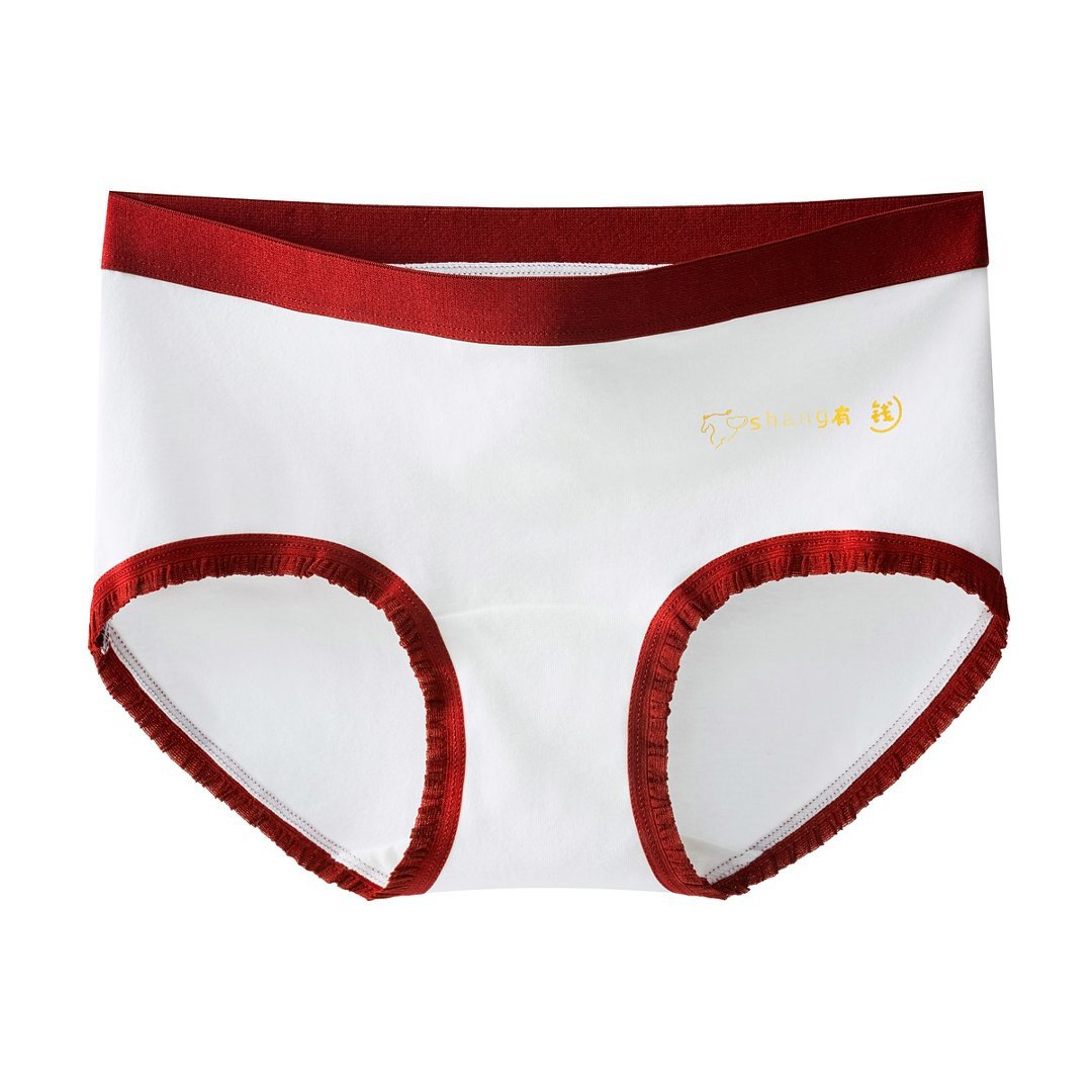 Nuevas calzoncillos de niñas, calzoncillos rojos de adolescentes, calzoncillos antibacterianos de algodón 10A, calzoncillos de estudiantes de edad media. image 6