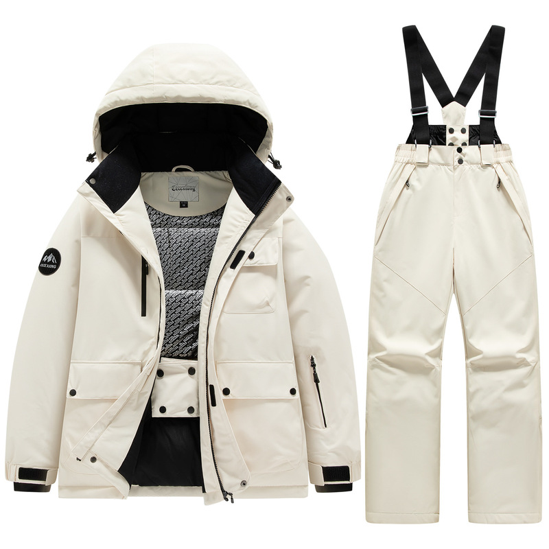 Adult Ski Clothing for Men and Women, Winter Snowboard and Ski Suit, Windproof, Waterproof, Warm, Outdoor Thickened Ski Jacket and Pants Set