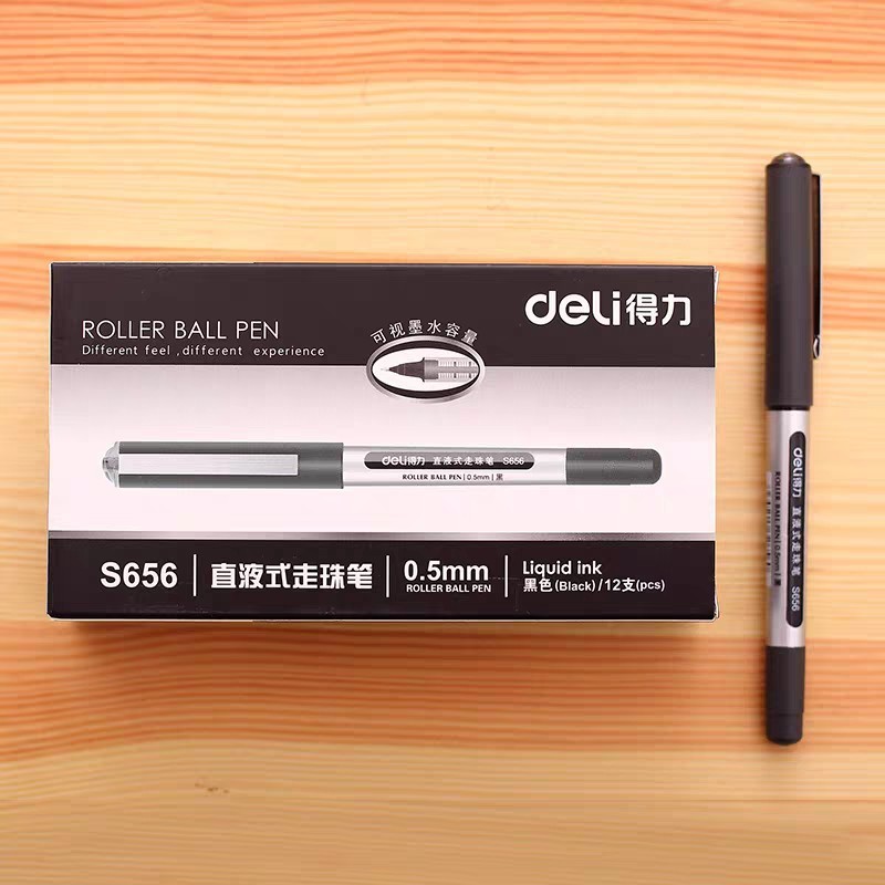デリ S656 ストレート液体ボールペン ビジネス オフィス 学生用品|undefined