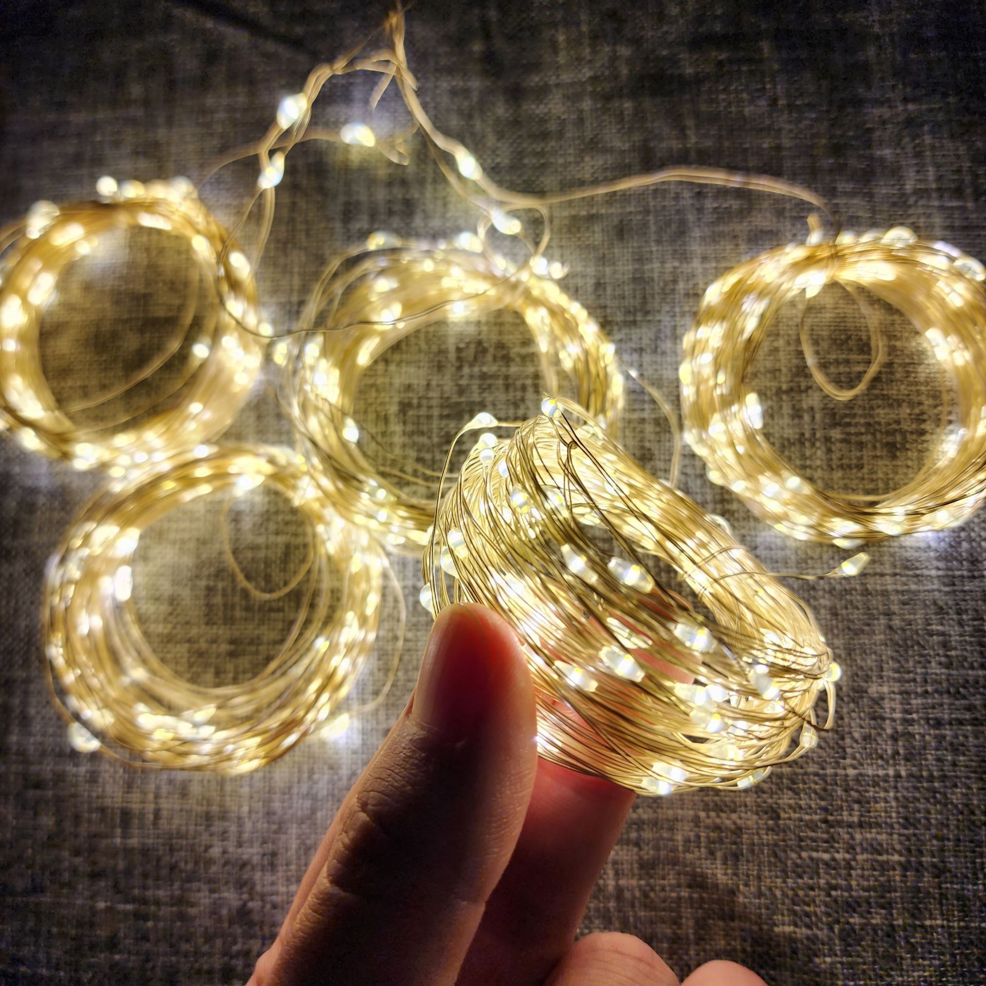 LED Copper Wire Light String, Rice Lights, Stage Party LED Decorative Lights, Wedding Celebration Starry Sky Ceiling Lights, Fishnet Decorative Light Strings